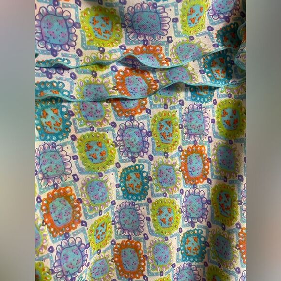 Y2K Bright color Adjustable Spaghetti Straps Ruffled Layered Lightweight Top Sz6 - Picture 5 of 8